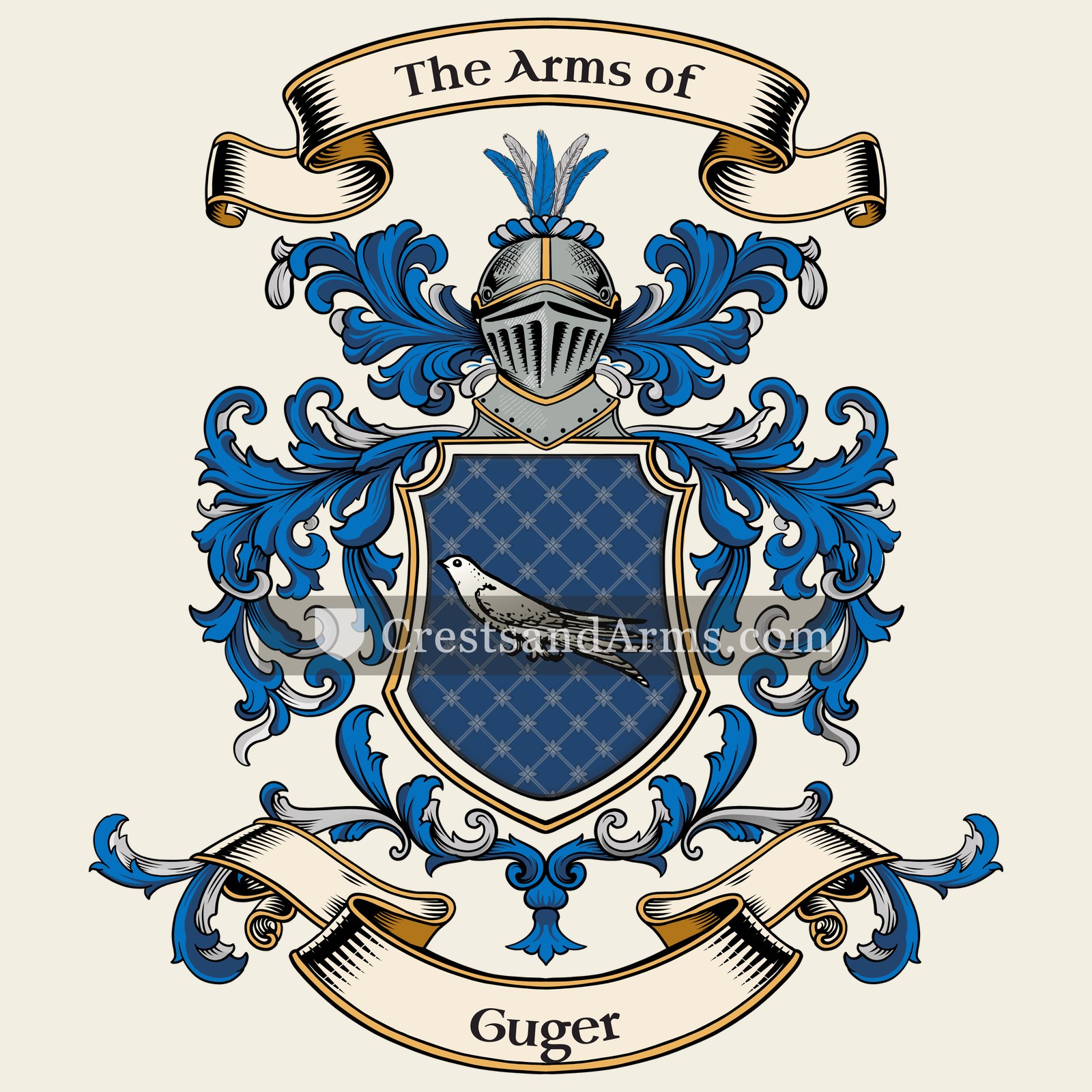 The Guger coat of arms, drawn from the recorded blazon