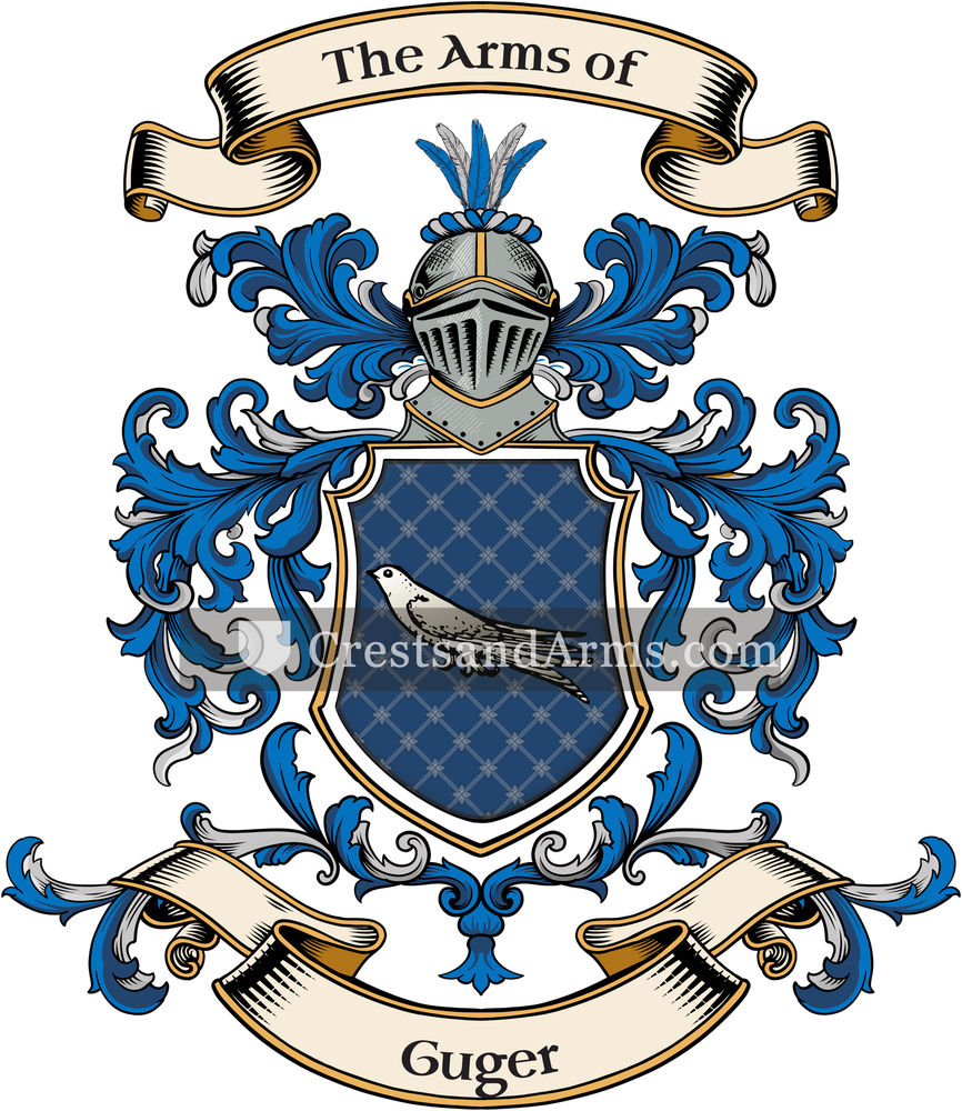 The Guger coat of arms, drawn from the recorded blazon
