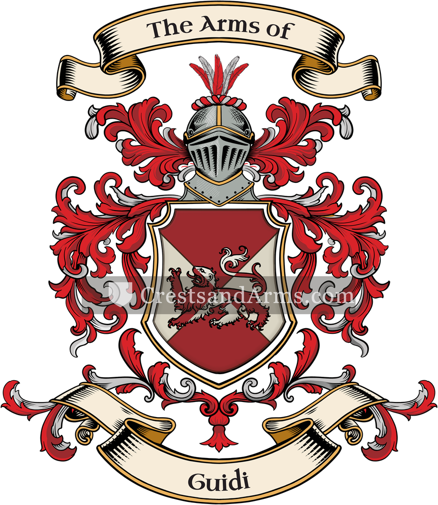 The Guidi coat of arms, drawn from the recorded blazon