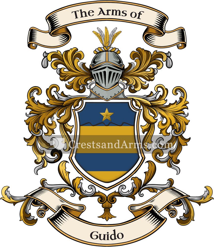 The Guido coat of arms, drawn from the recorded blazon