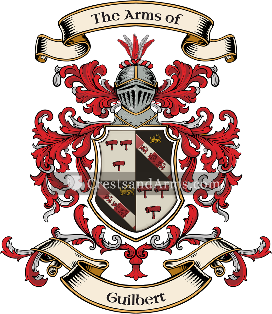 The Guilbert coat of arms, drawn from the recorded blazon