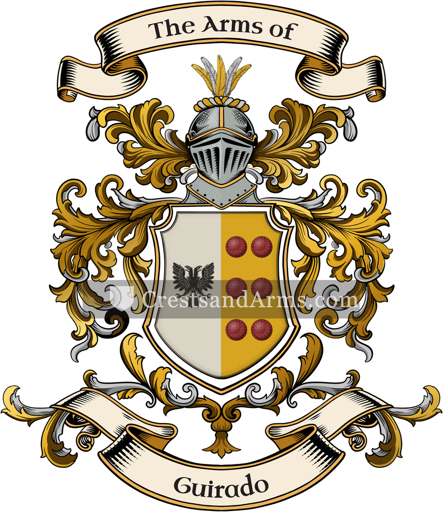 The Guirado coat of arms, drawn from the recorded blazon