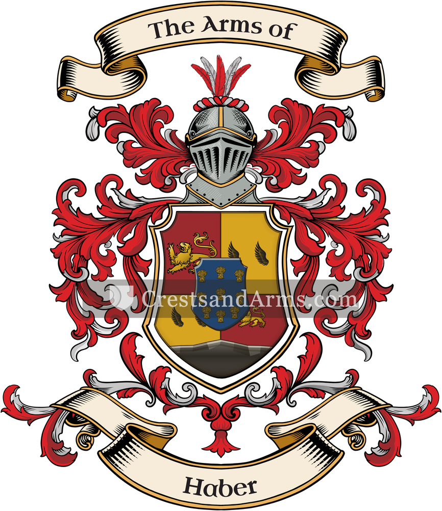 The Haber coat of arms, drawn from the recorded blazon