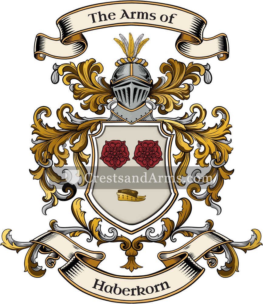 The Haberkorn coat of arms, drawn from the recorded blazon