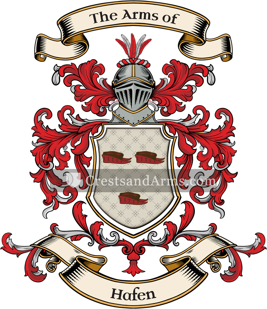 The Hafen coat of arms, drawn from the recorded blazon