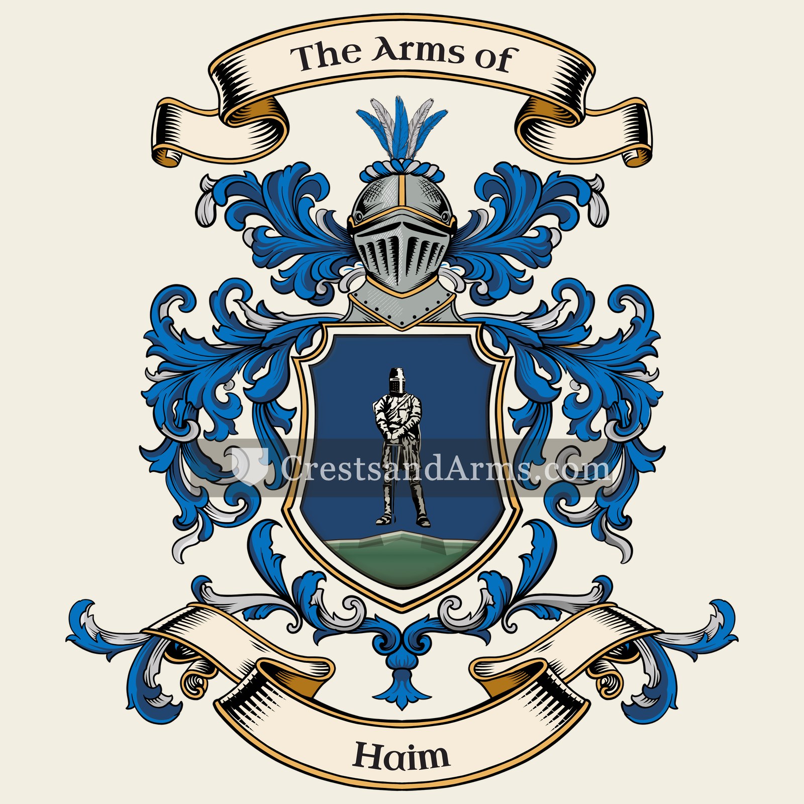 The Haim coat of arms, drawn from the recorded blazon