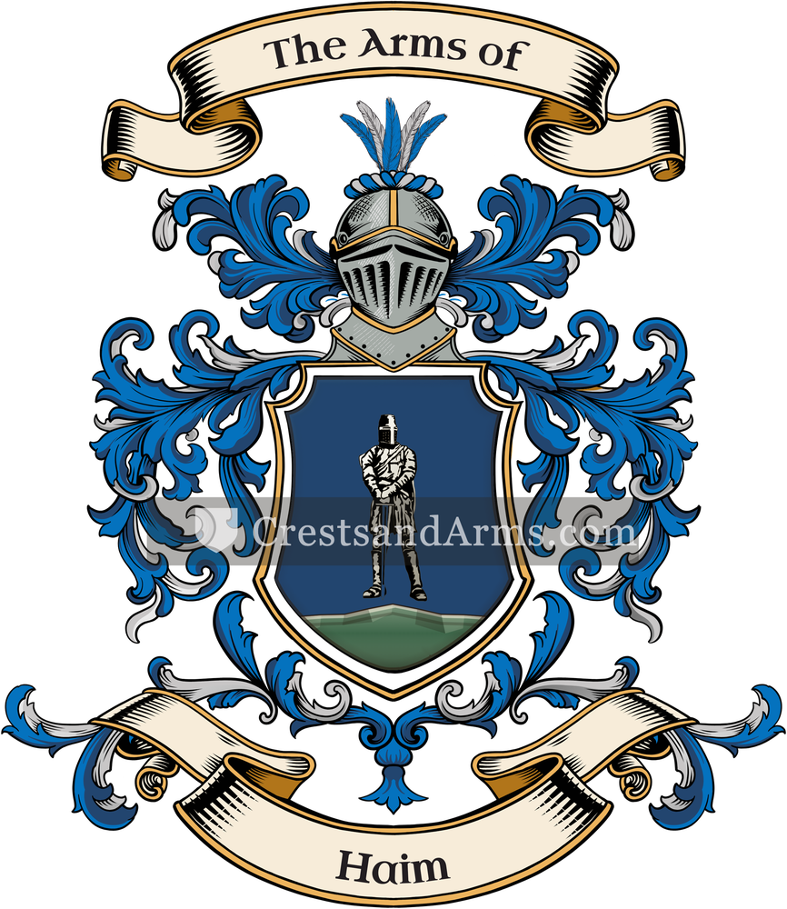 The Haim coat of arms, drawn from the recorded blazon
