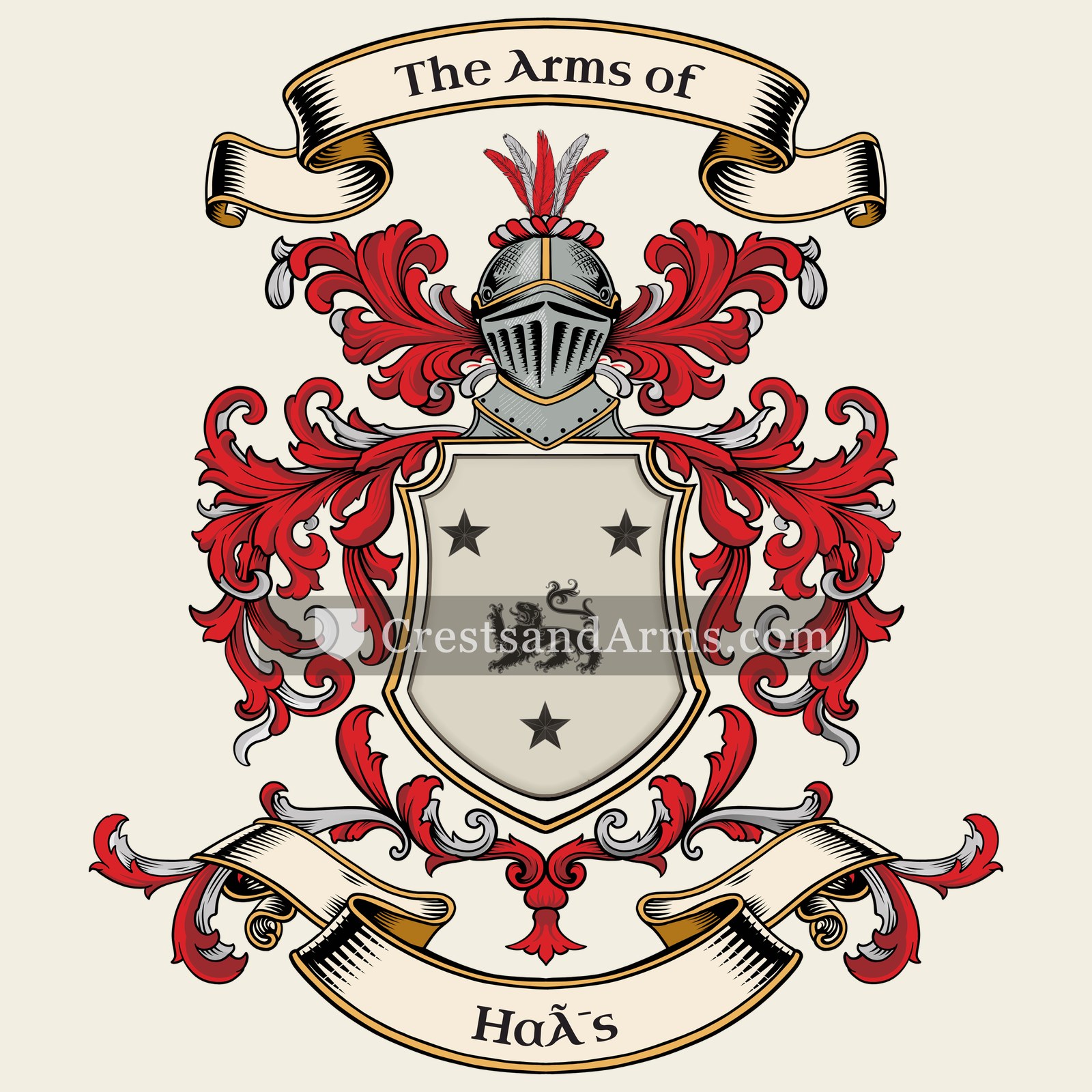 The Haïs coat of arms, drawn from the recorded blazon