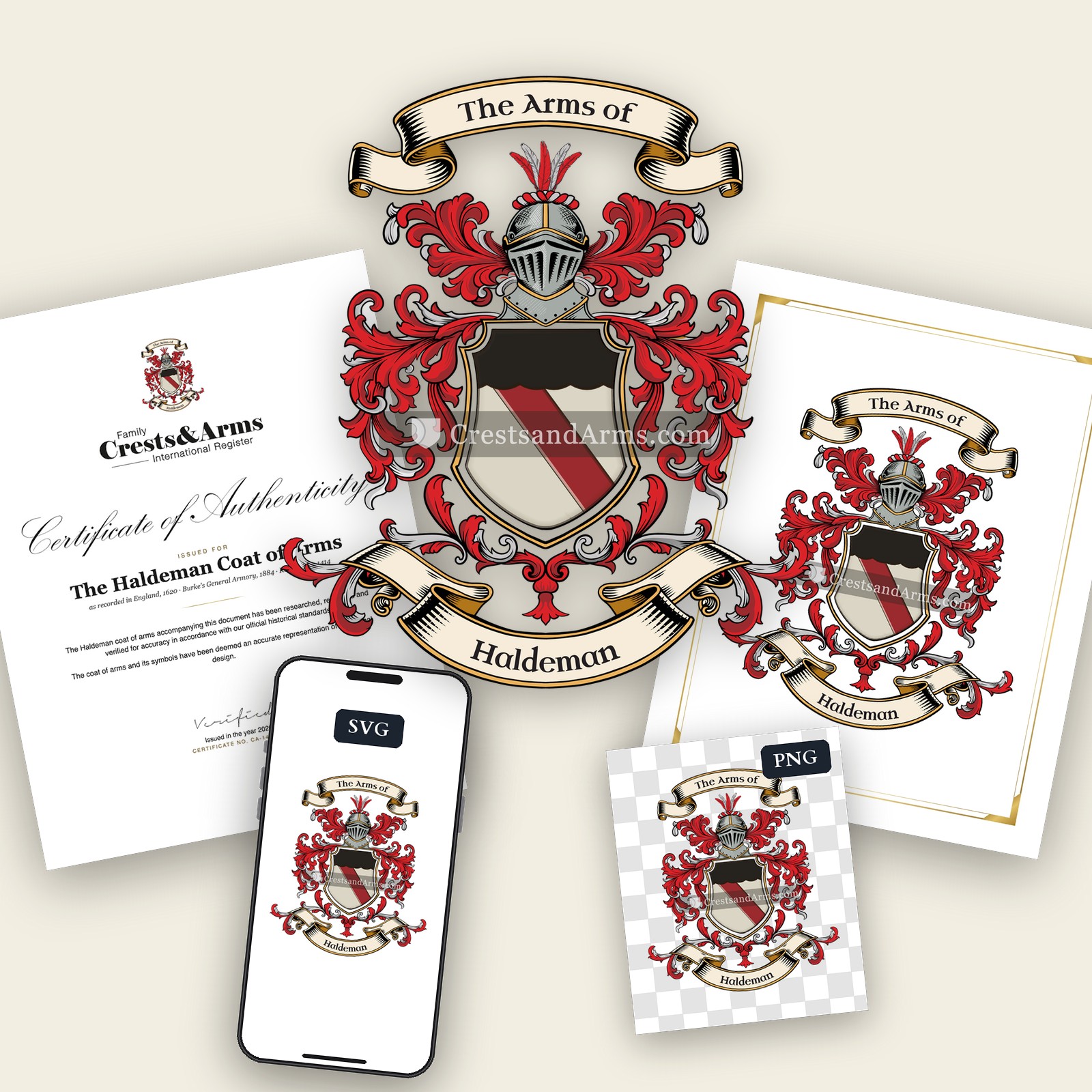 The Haldeman arms on the coat of arms — digital pack