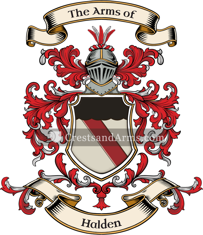 The Halden coat of arms, drawn from the recorded blazon