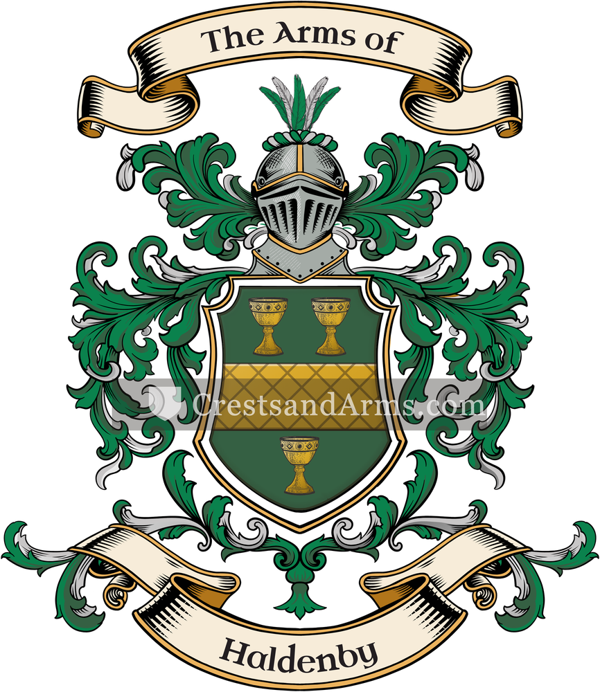 The Haldenby coat of arms, drawn from the recorded blazon