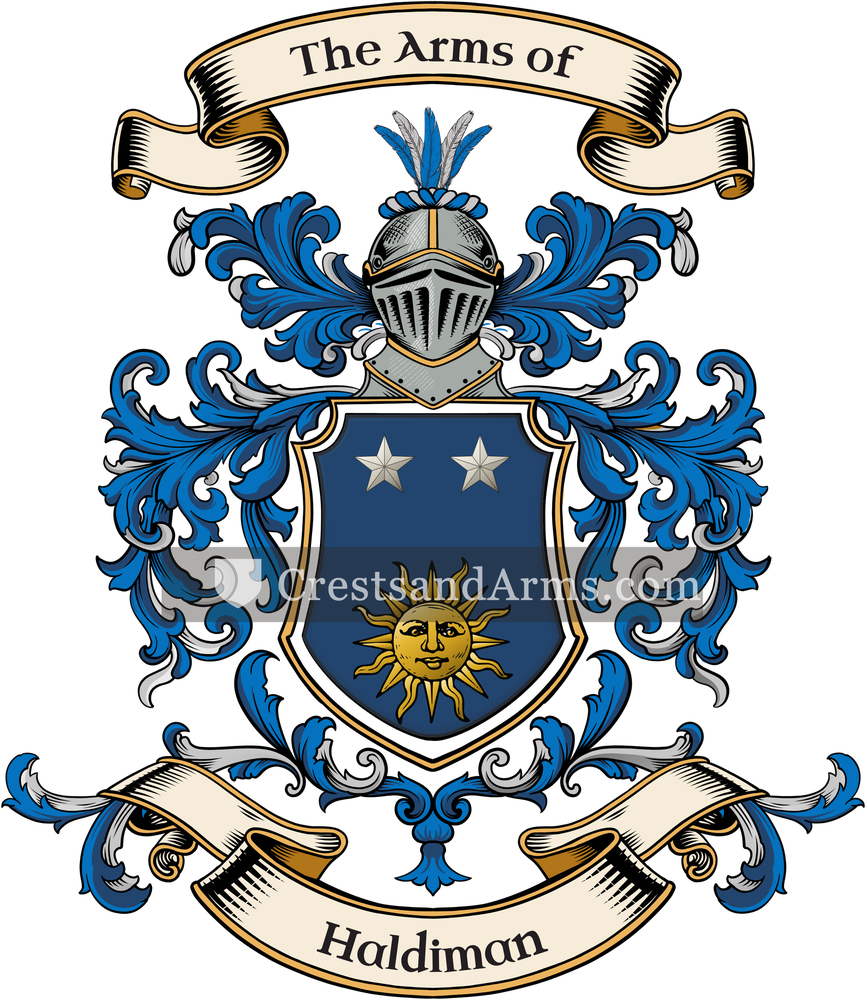The Haldiman coat of arms, drawn from the recorded blazon