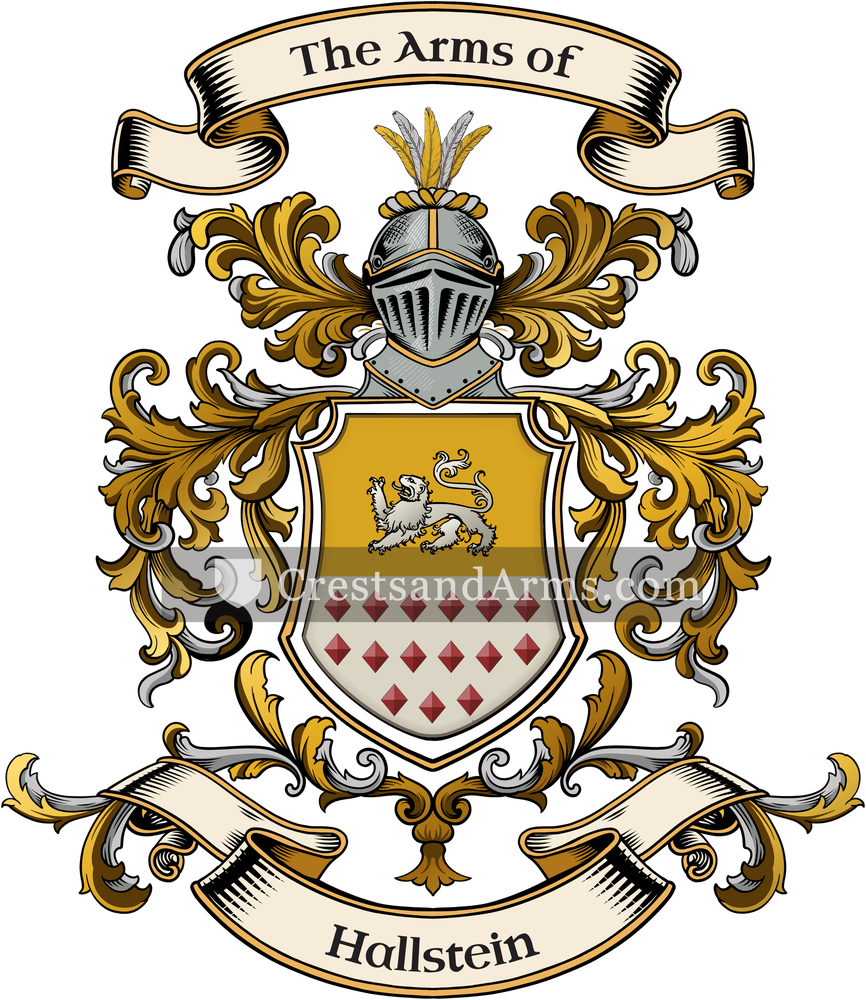 The Hallstein coat of arms, drawn from the recorded blazon
