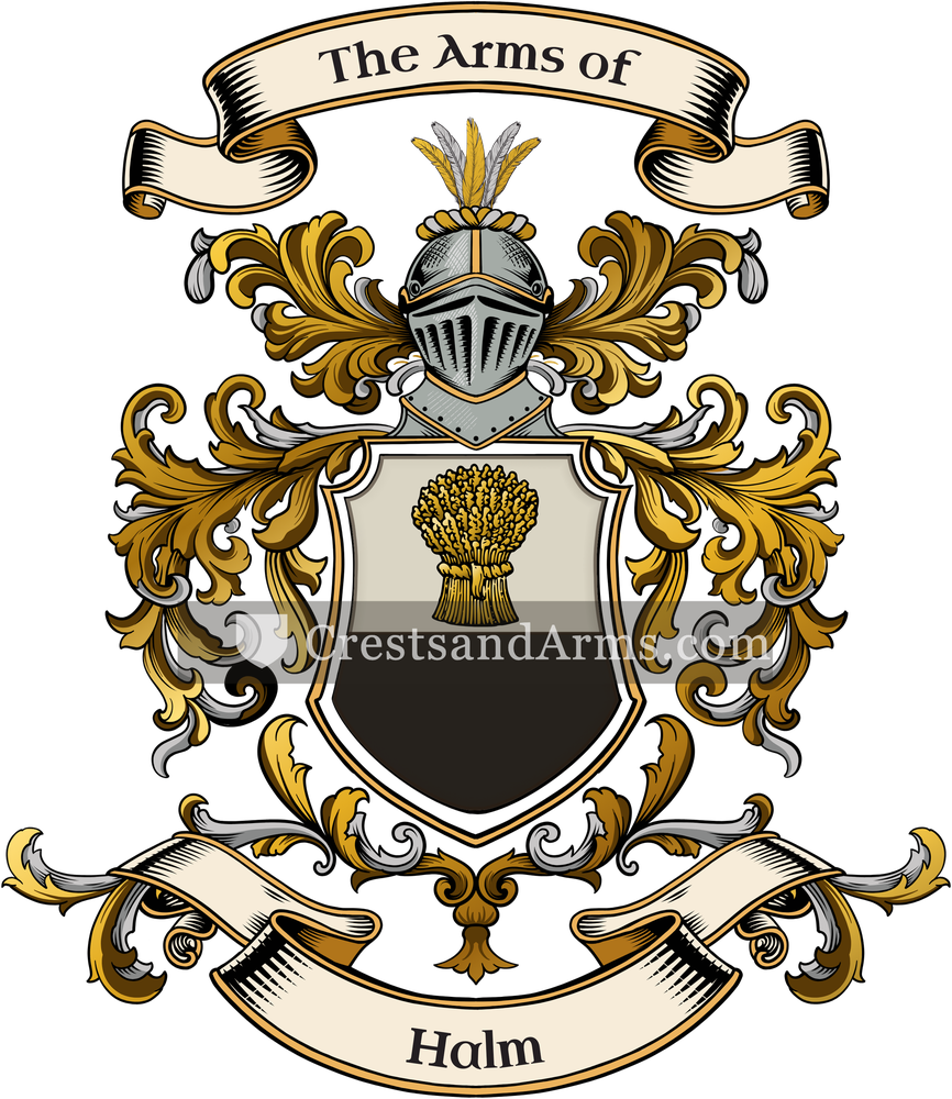 The Halm coat of arms, drawn from the recorded blazon