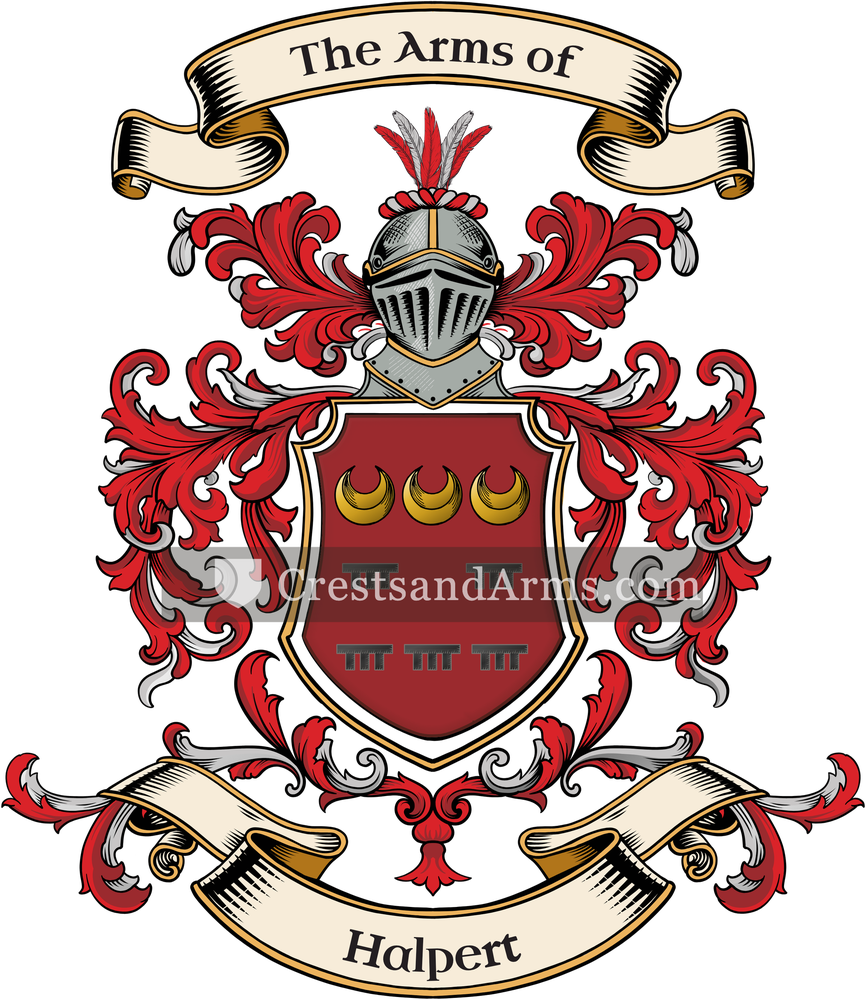 The Halpert coat of arms, drawn from the recorded blazon