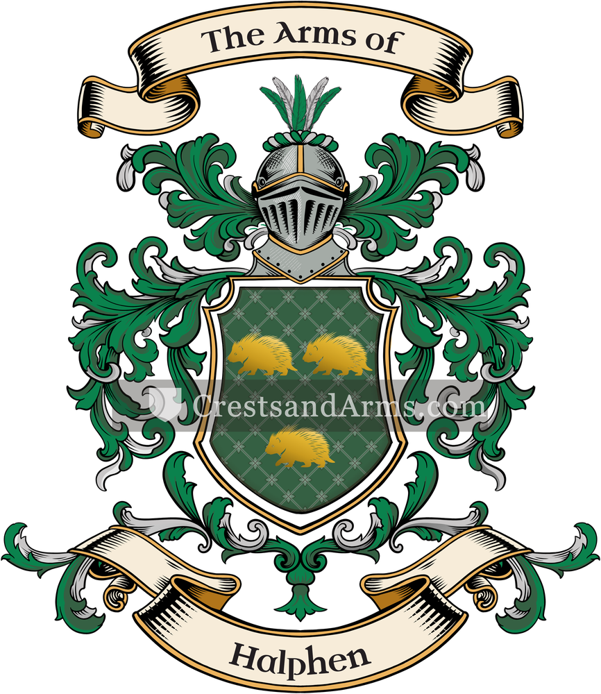 The Halphen coat of arms, drawn from the recorded blazon