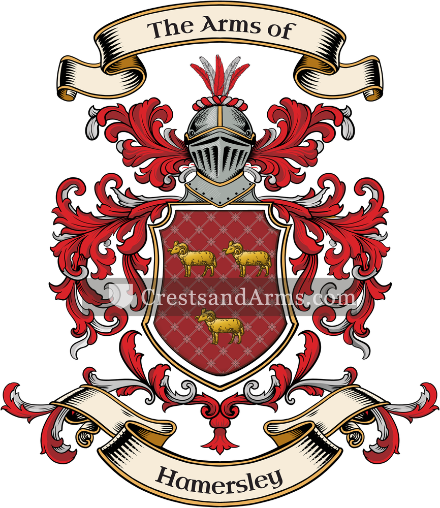 The Hamersley coat of arms, drawn from the recorded blazon