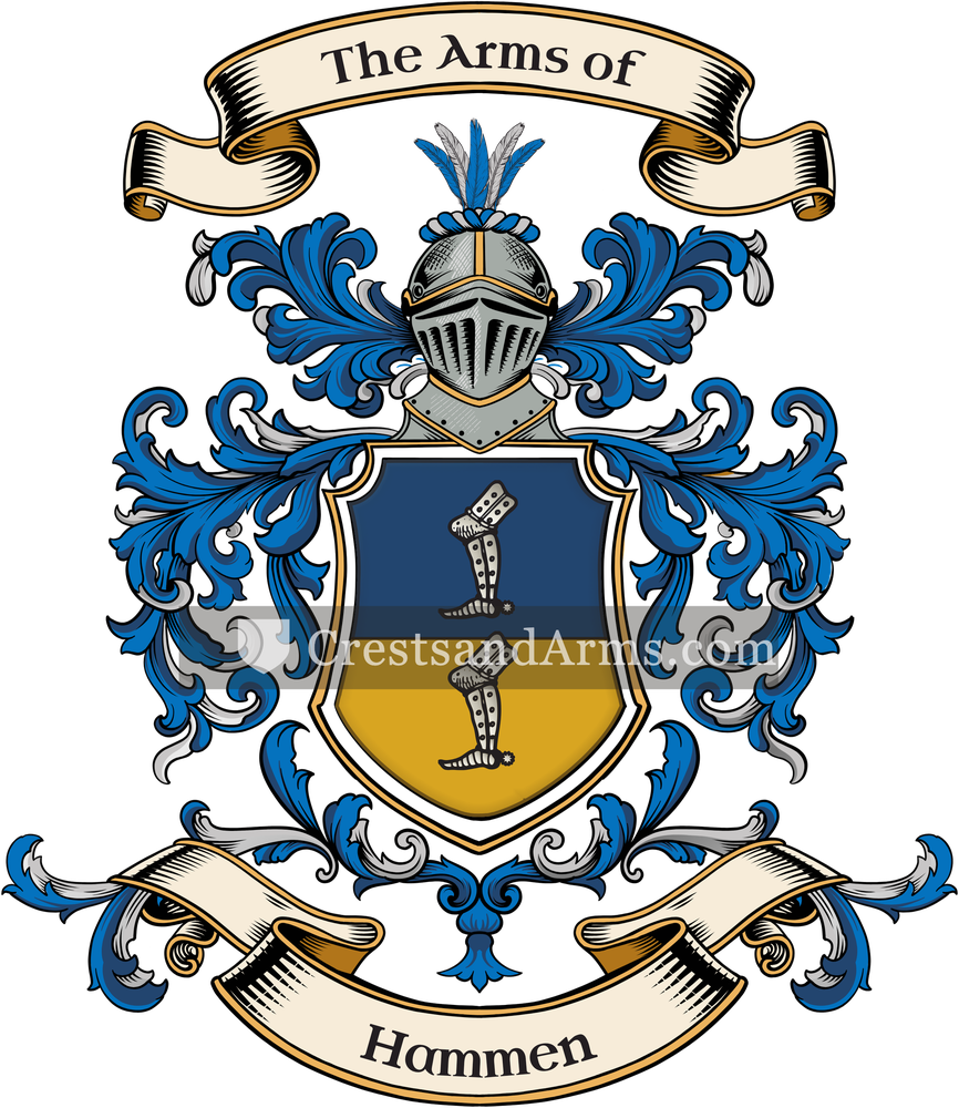 The Hammen coat of arms, drawn from the recorded blazon