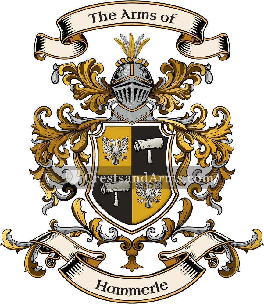 The Hammerle coat of arms, drawn from the recorded blazon