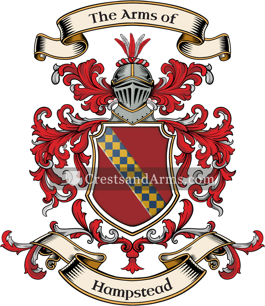The Hampstead coat of arms, drawn from the recorded blazon