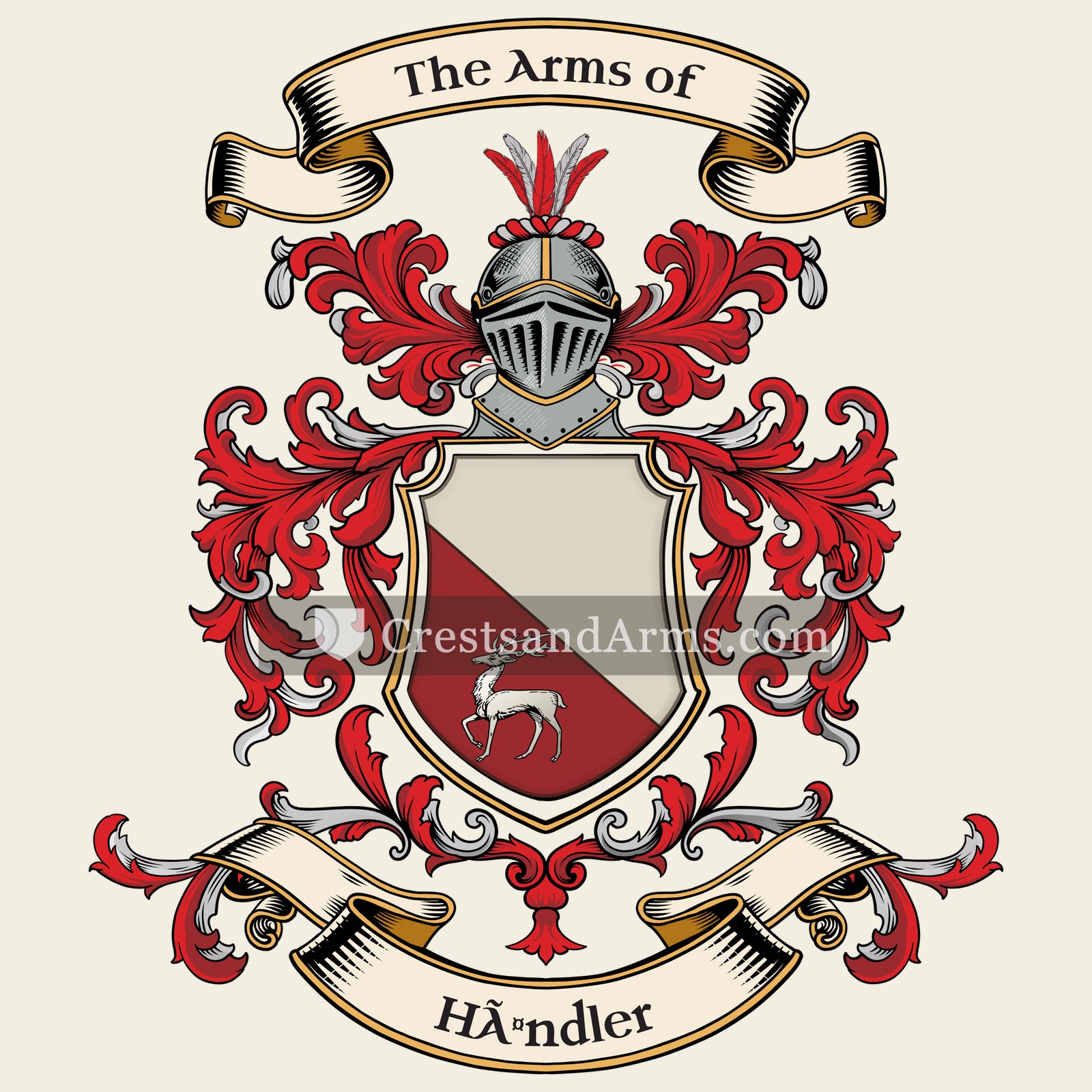 The Händler coat of arms, drawn from the recorded blazon