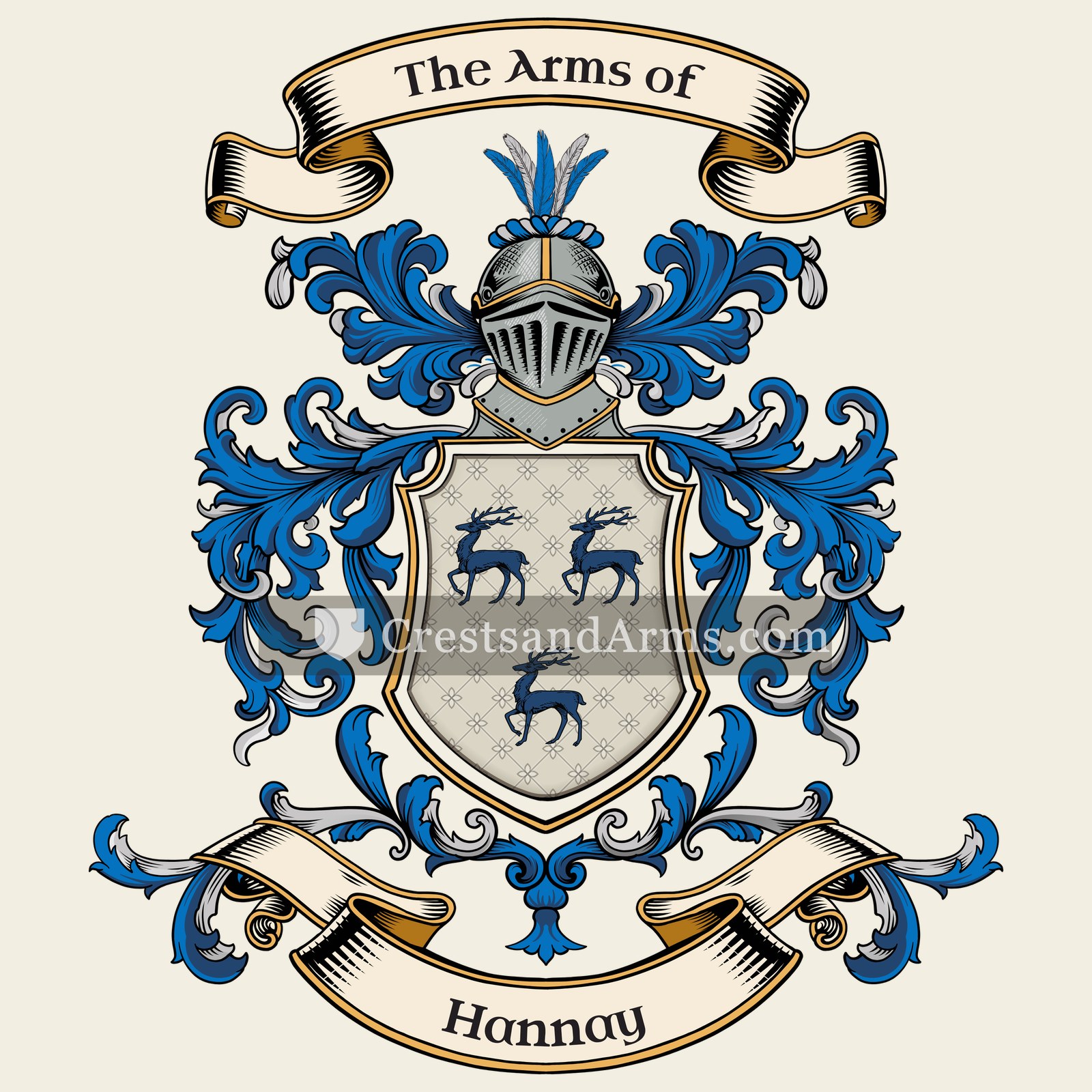 The Hannay coat of arms, drawn from the recorded blazon