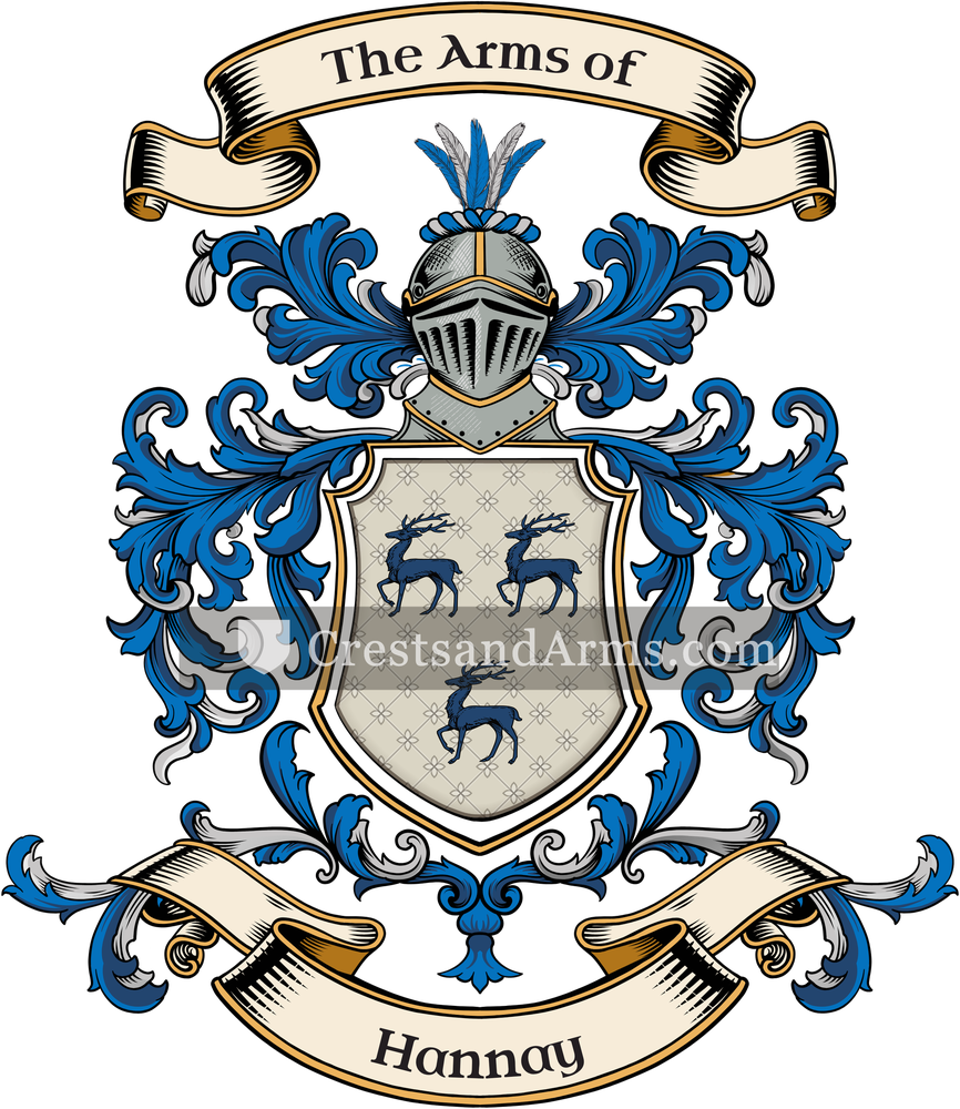 The Hannay coat of arms, drawn from the recorded blazon