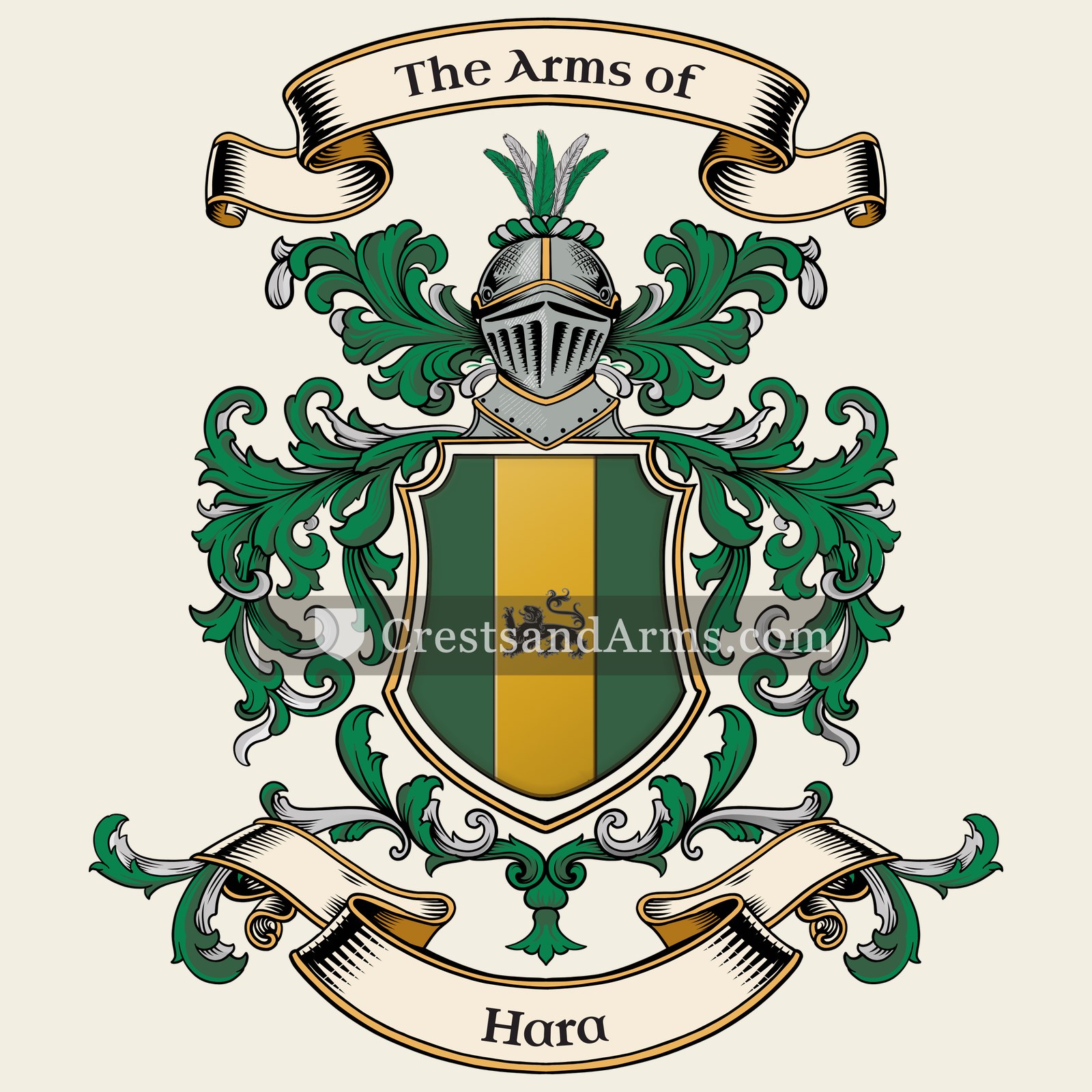 The Hara coat of arms, drawn from the recorded blazon