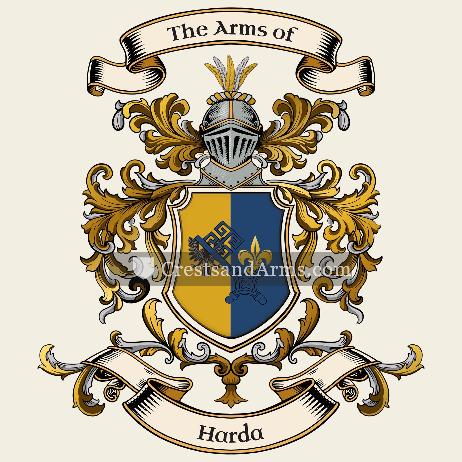 The Harda coat of arms, drawn from the recorded blazon