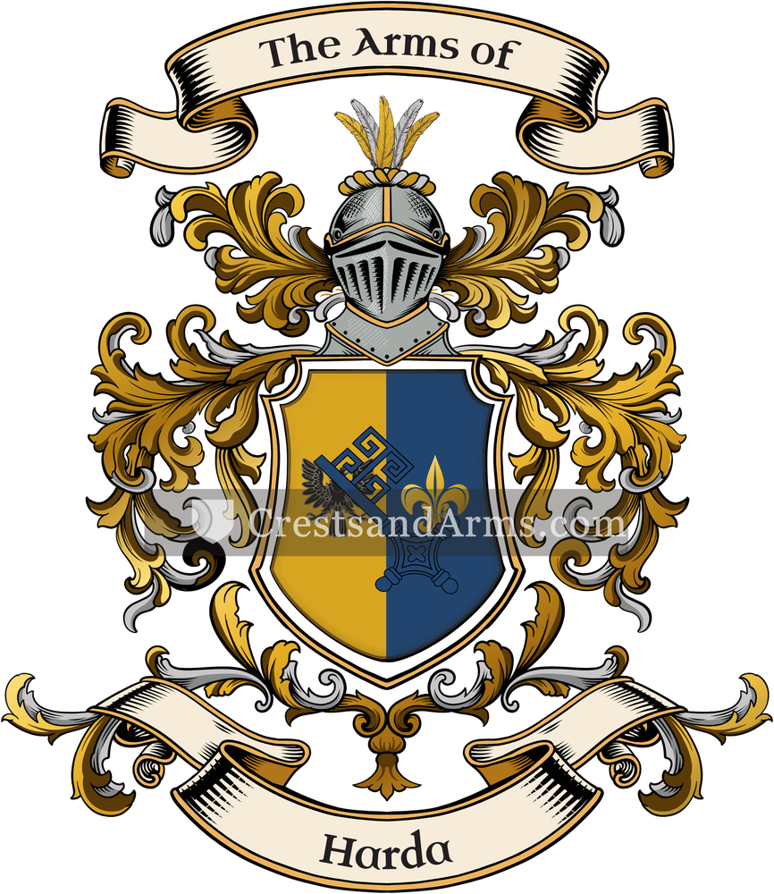 The Harda coat of arms, drawn from the recorded blazon
