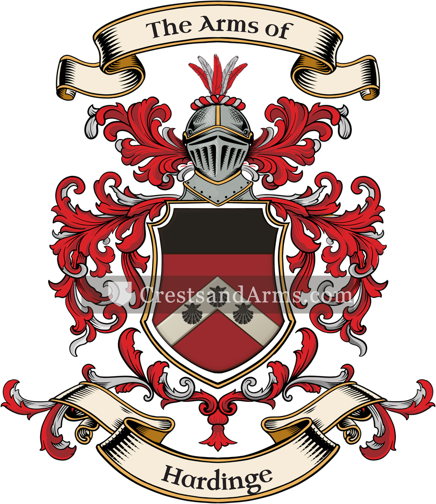 The Hardinge coat of arms, drawn from the recorded blazon