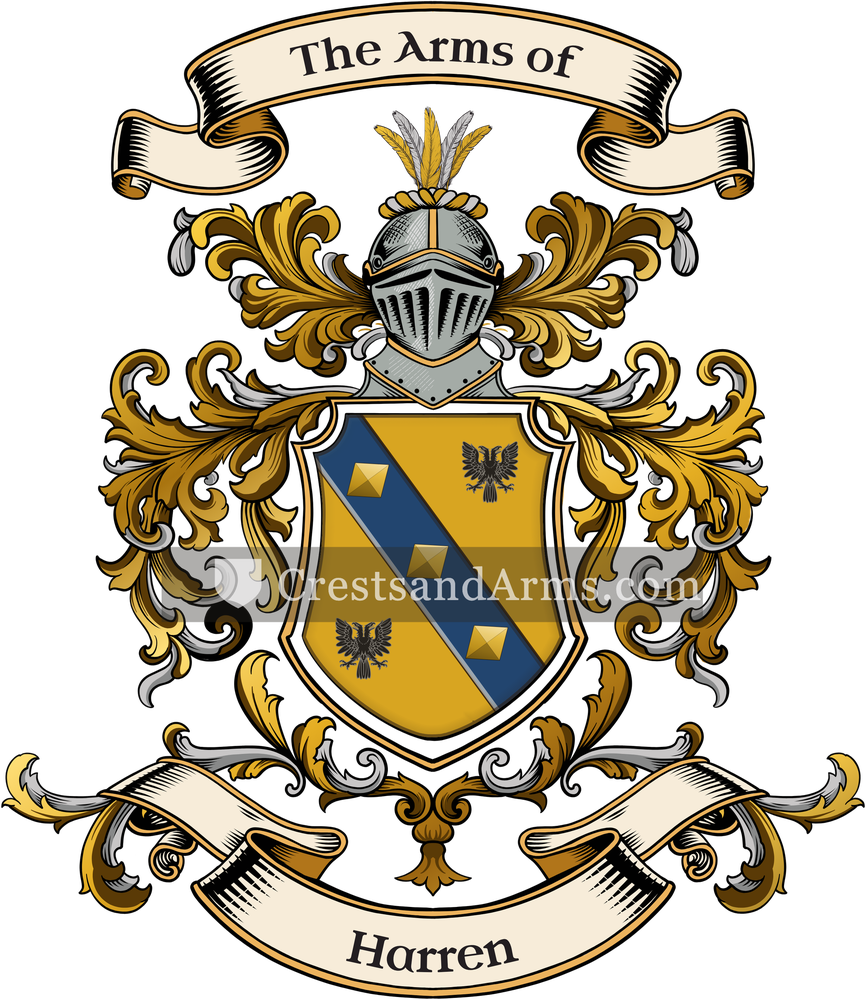 The Harren coat of arms, drawn from the recorded blazon