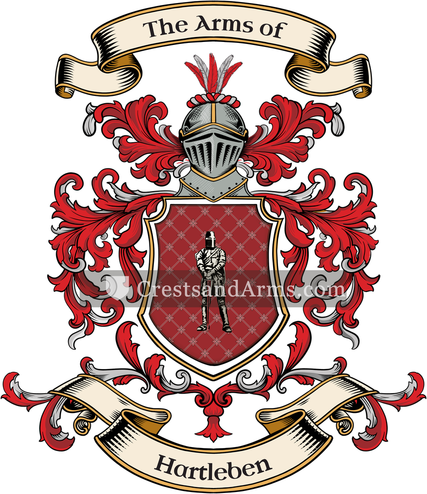 The Hartleben coat of arms, drawn from the recorded blazon