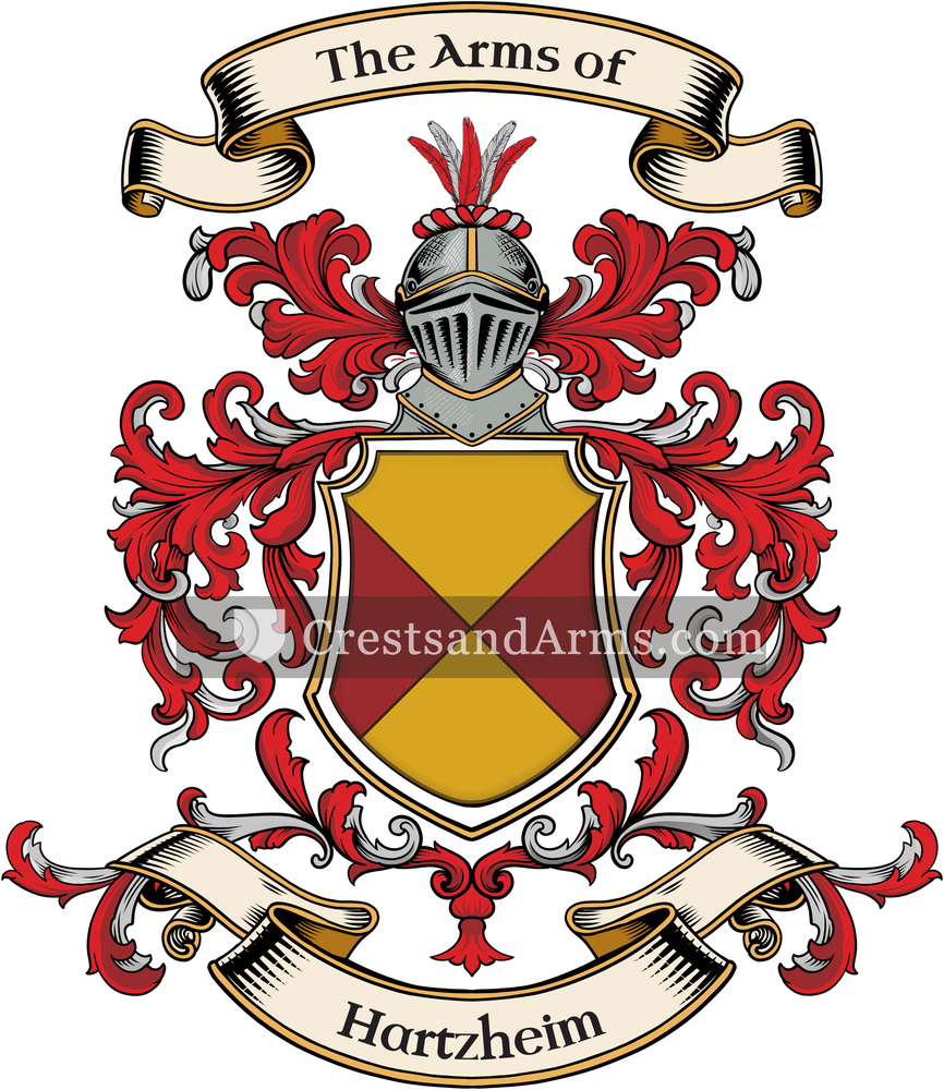 The Hartzheim coat of arms, drawn from the recorded blazon