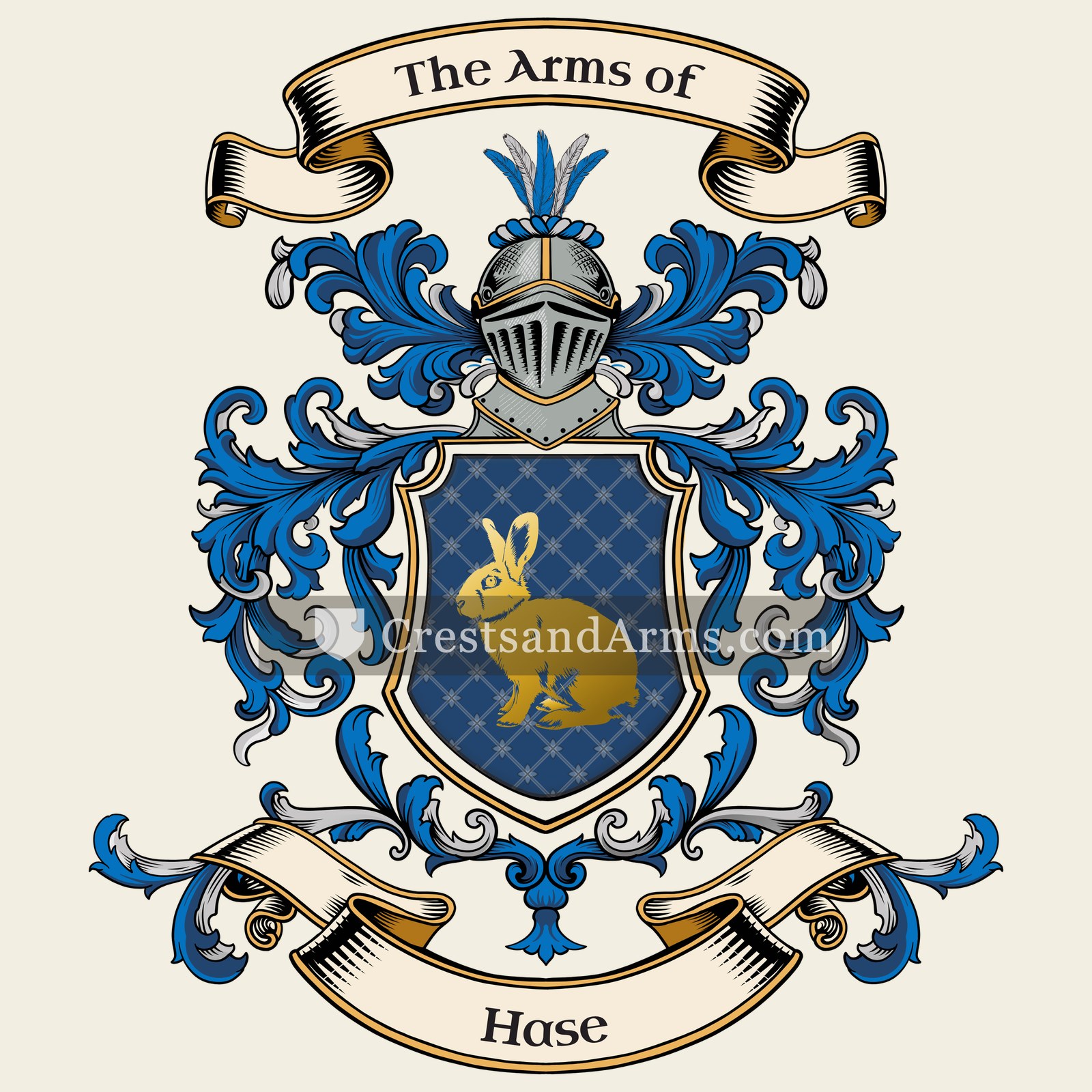 The Hase coat of arms, drawn from the recorded blazon