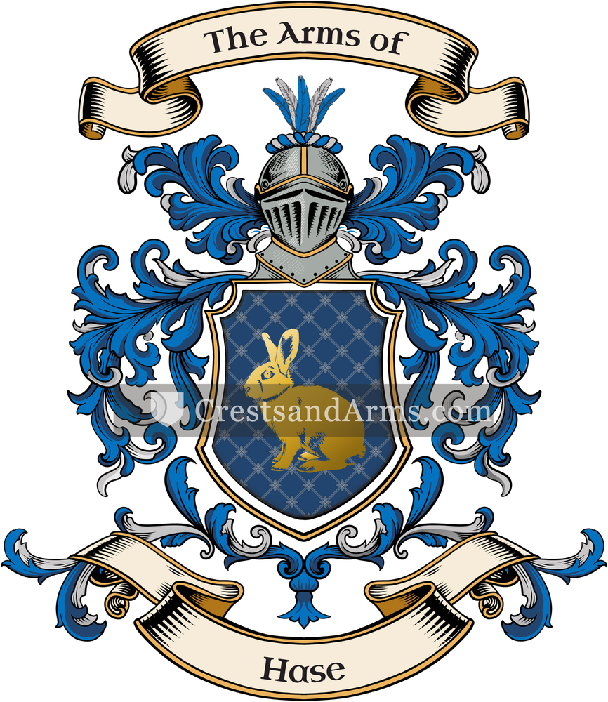 The Hase coat of arms, drawn from the recorded blazon