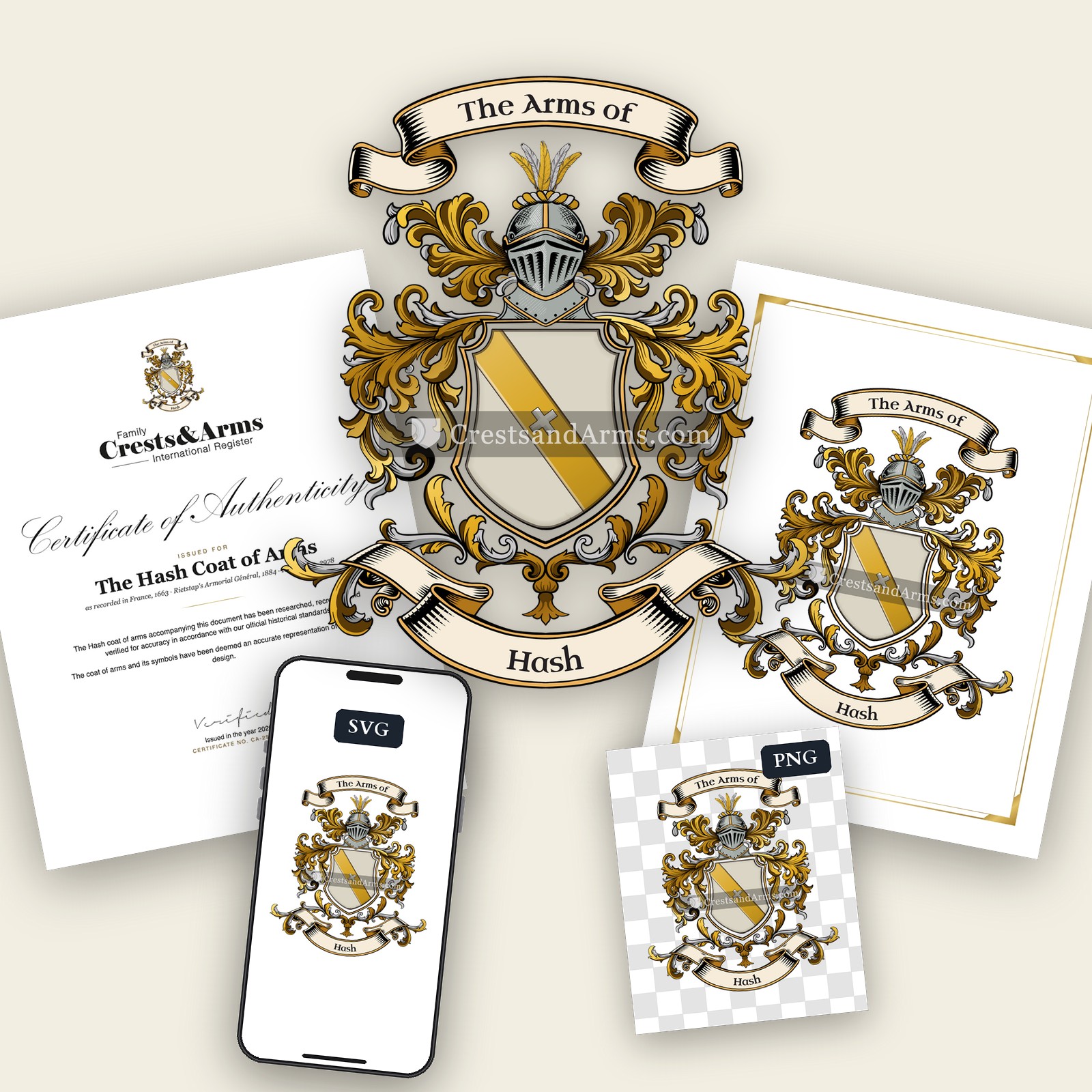 The Hash arms on the coat of arms — digital pack