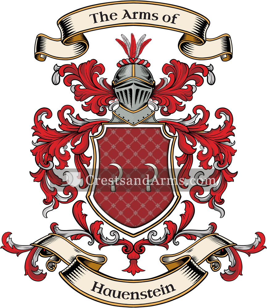 The Hauenstein coat of arms, drawn from the recorded blazon
