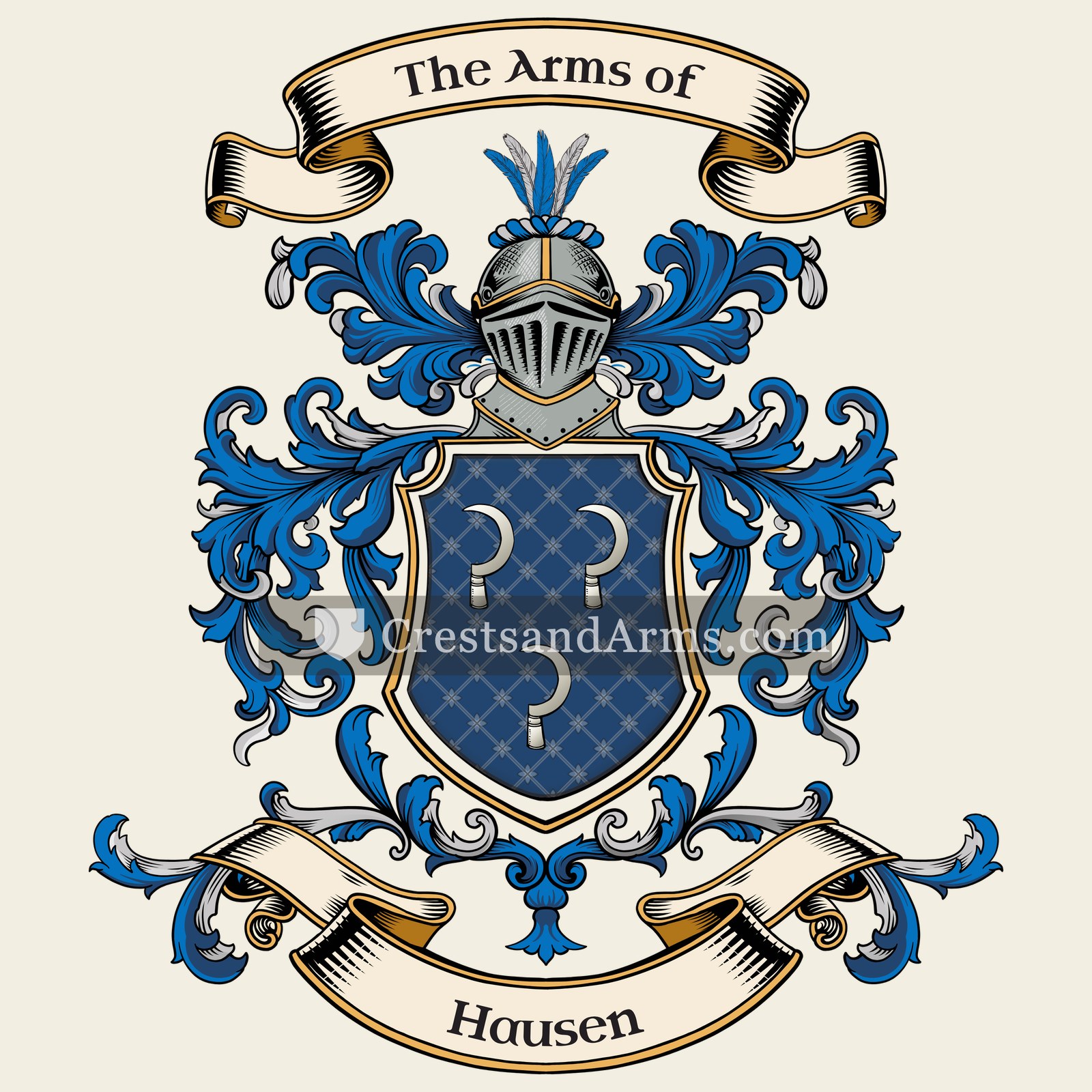 The Hausen coat of arms, drawn from the recorded blazon
