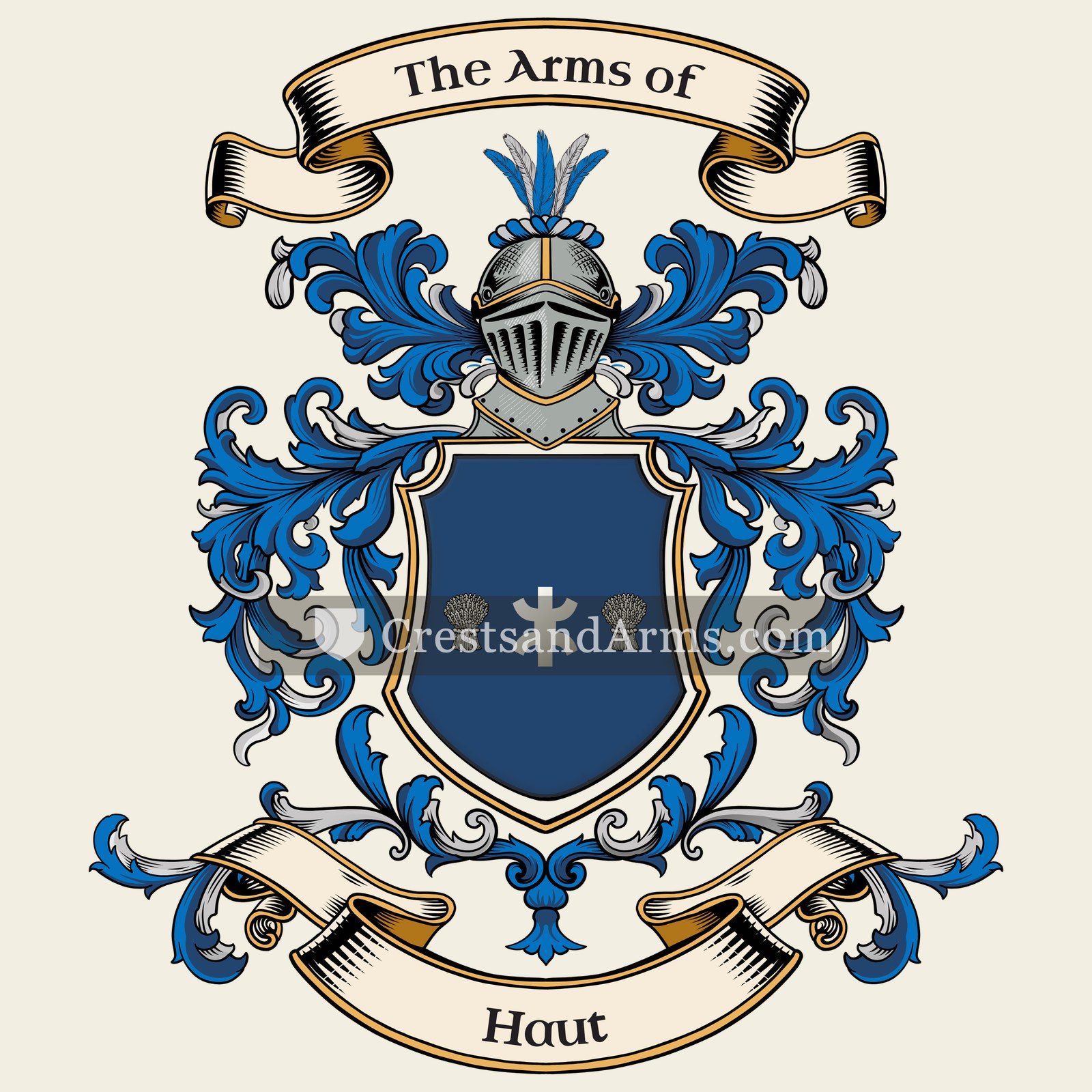 The Haut coat of arms, drawn from the recorded blazon