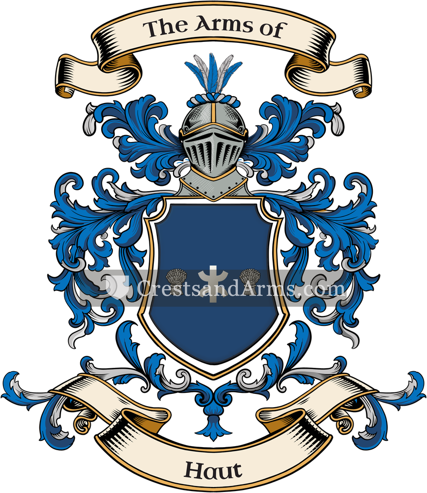 The Haut coat of arms, drawn from the recorded blazon