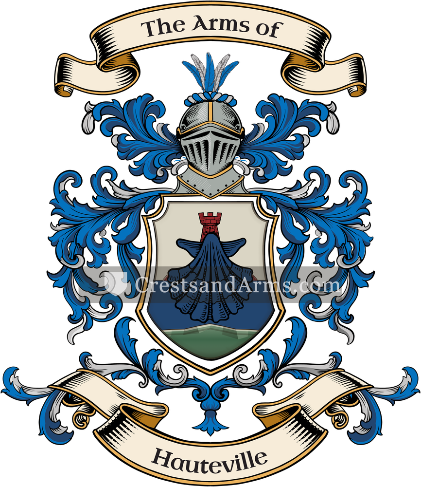 The Hauteville coat of arms, drawn from the recorded blazon