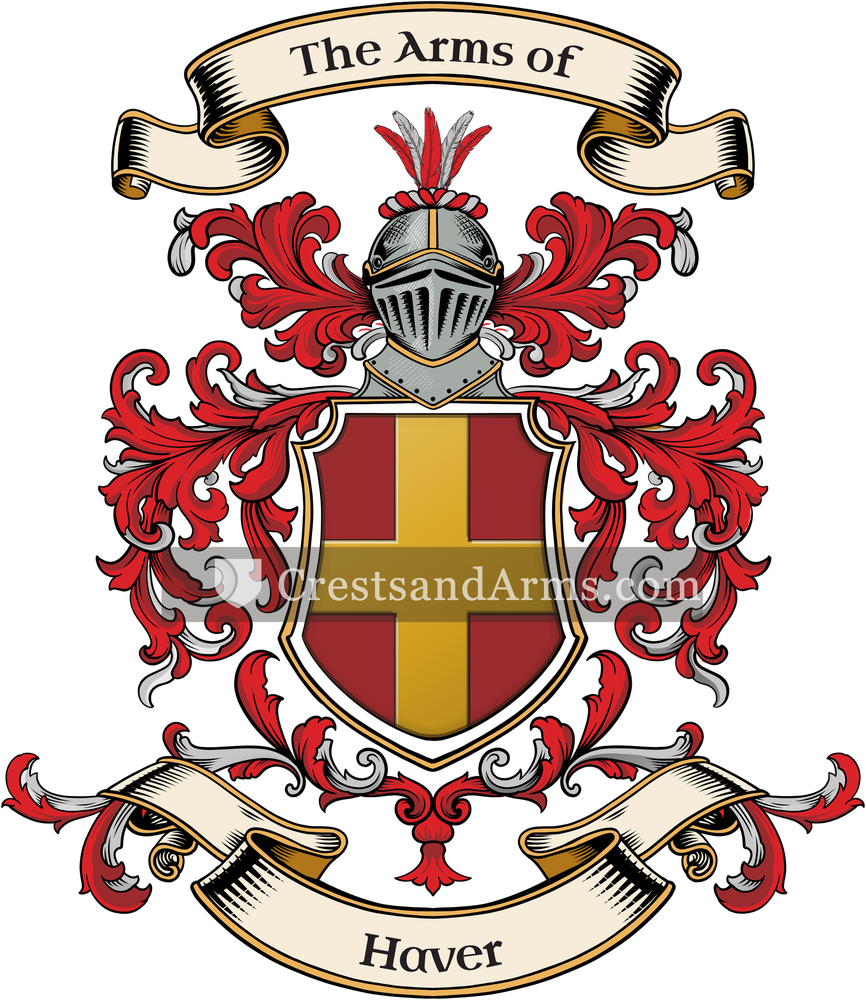 The Haver coat of arms, drawn from the recorded blazon