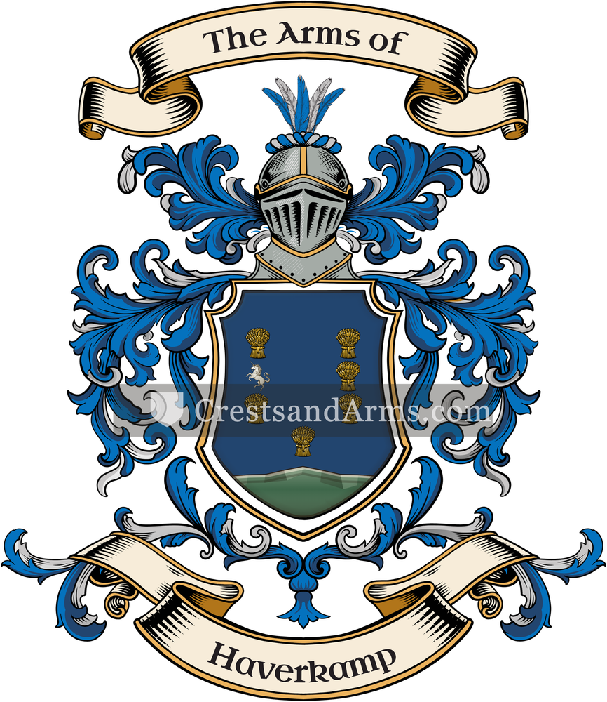 The Haverkamp coat of arms, drawn from the recorded blazon