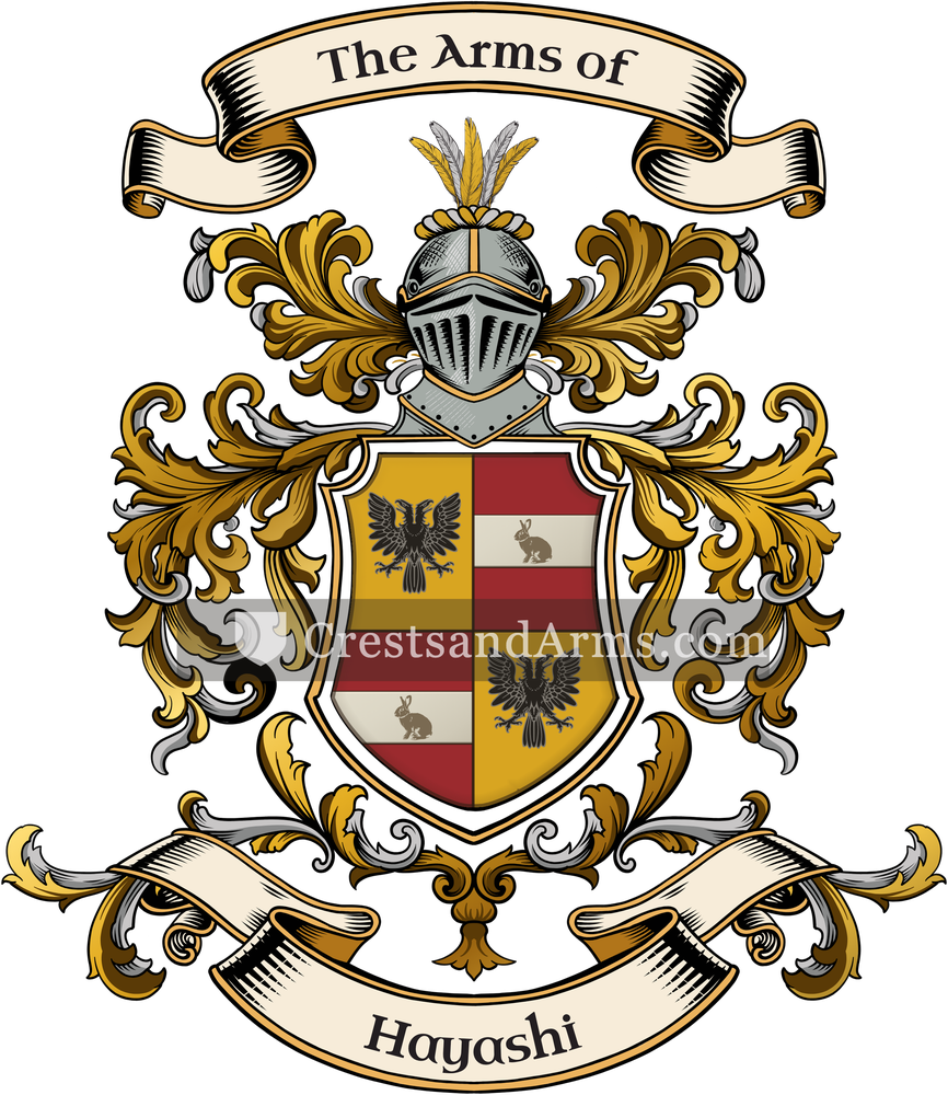 The Hayashi coat of arms, drawn from the recorded blazon