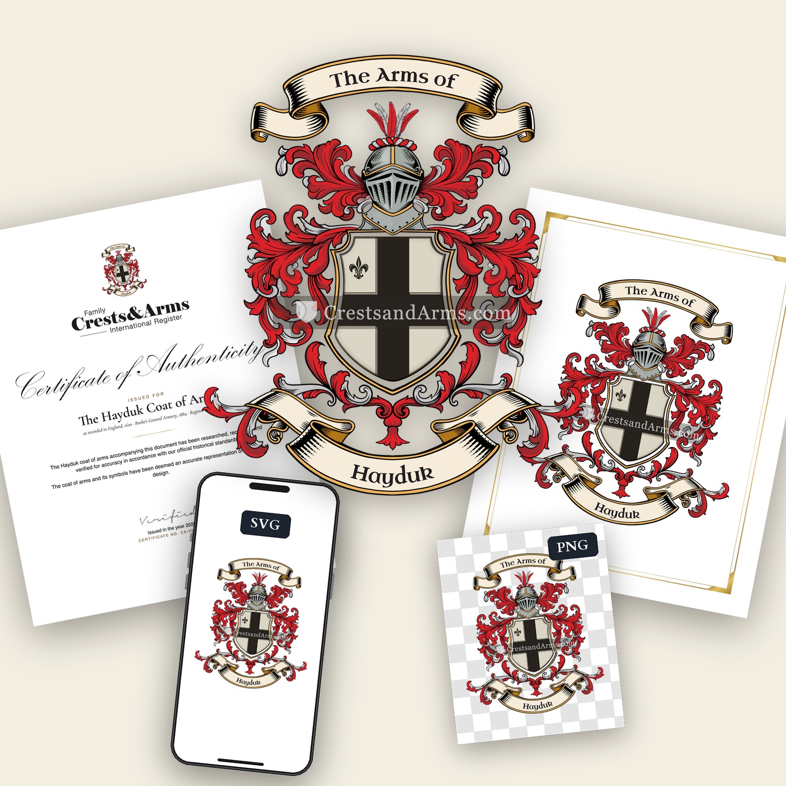 The Hayduk arms on the coat of arms — digital pack