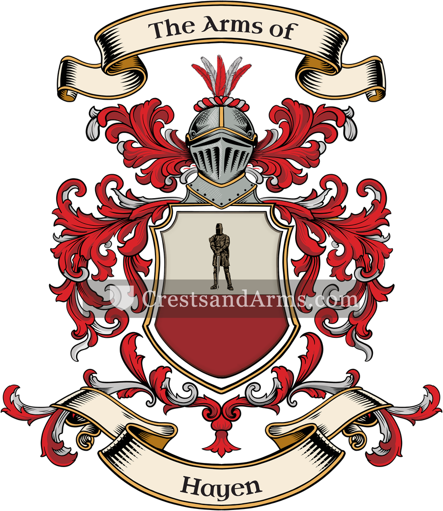 The Hayen coat of arms, drawn from the recorded blazon