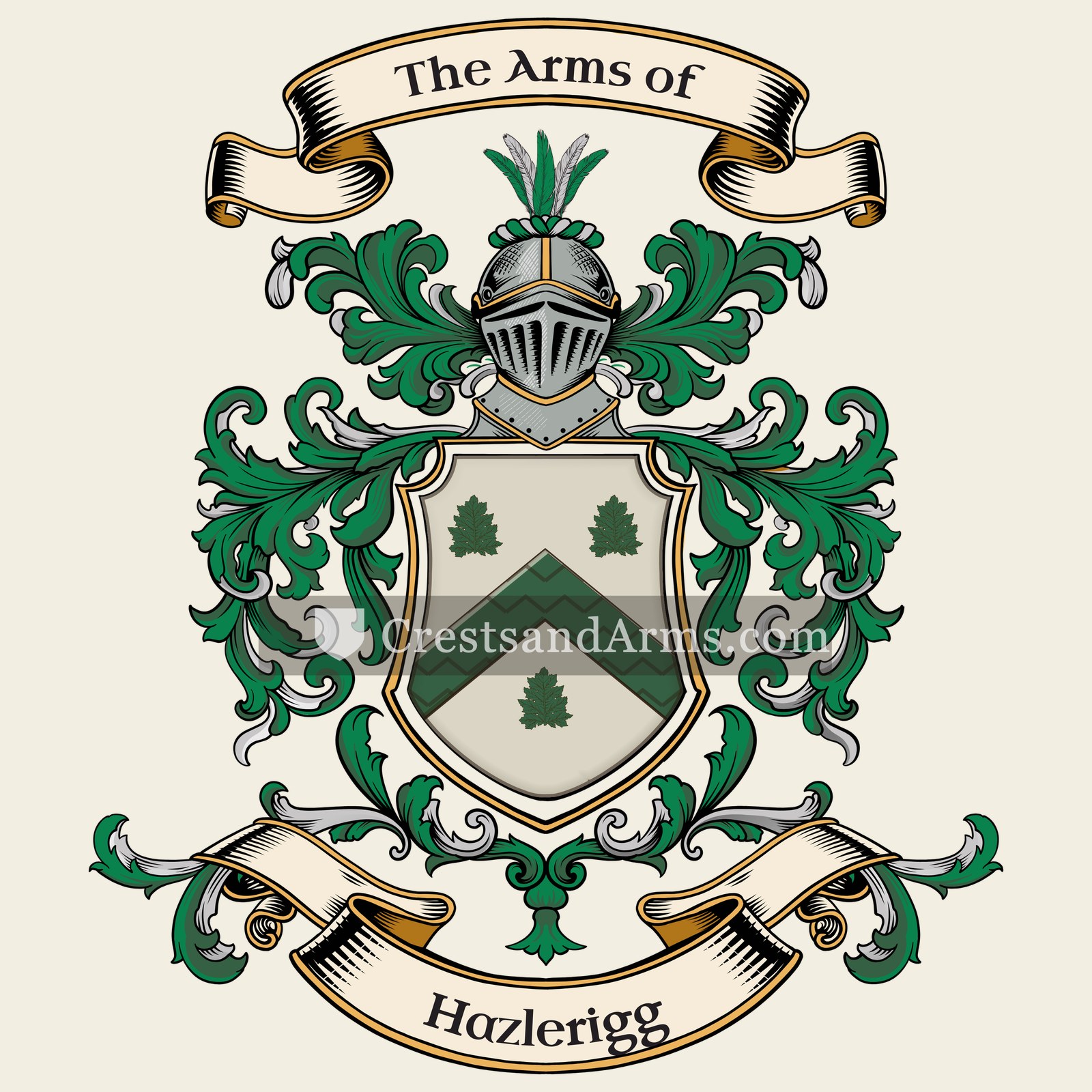 The Hazlerigg coat of arms