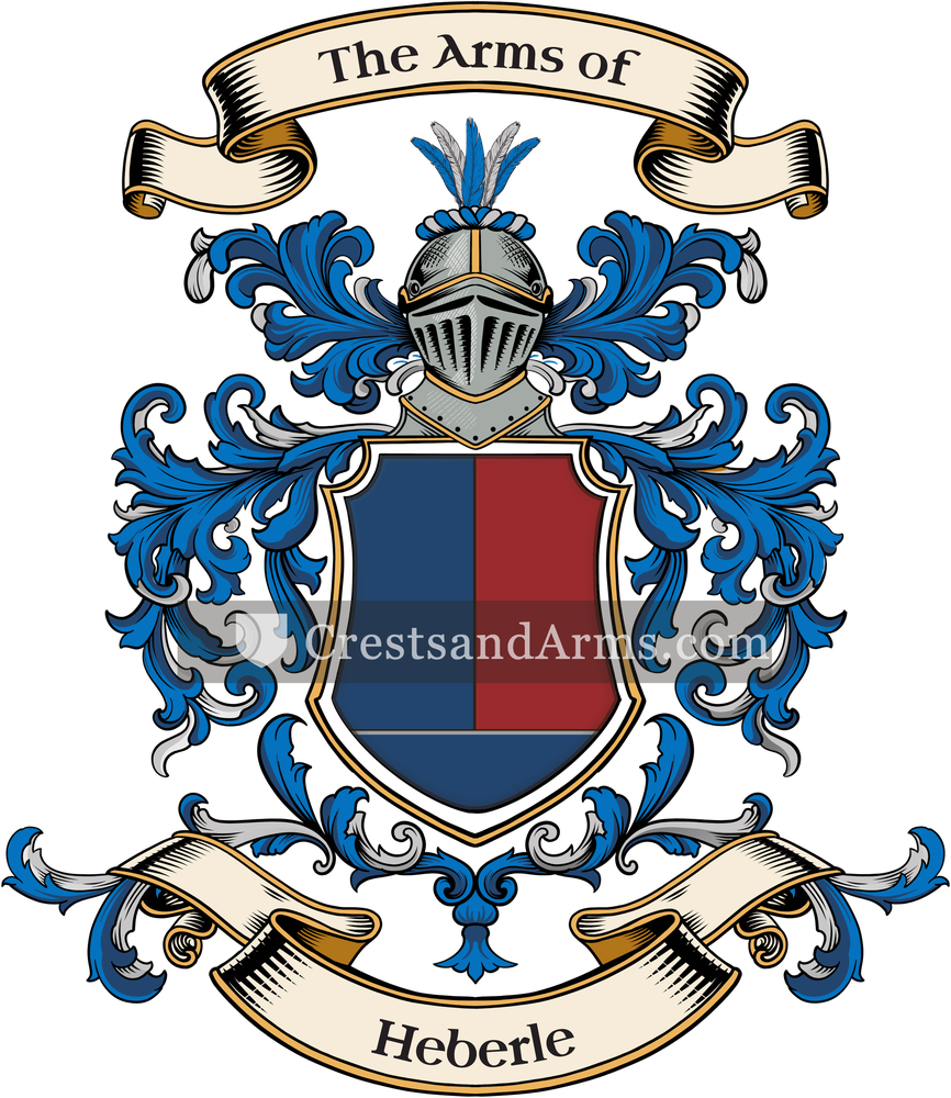 The Heberle coat of arms, drawn from the recorded blazon