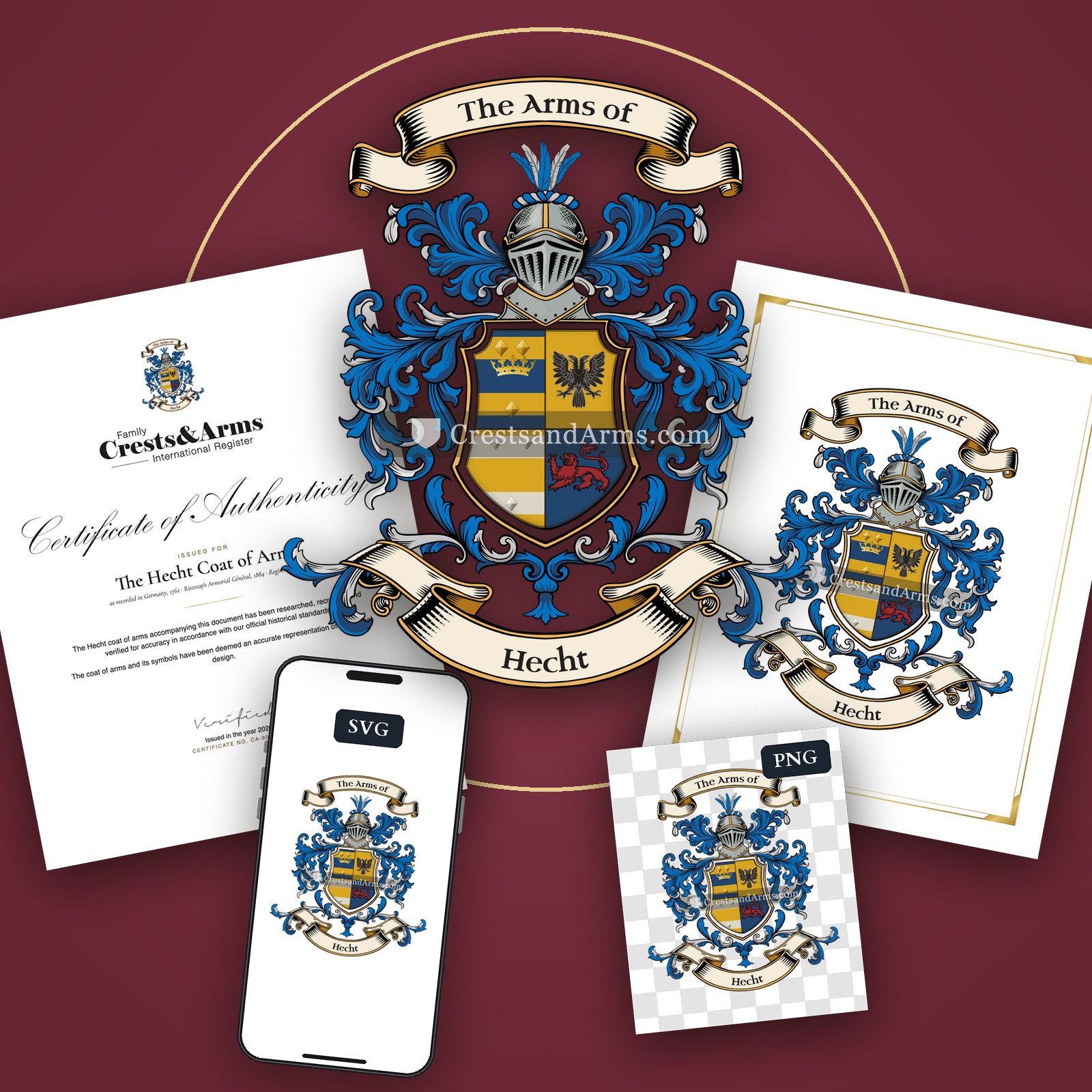 The Hecht arms on the coat of arms — digital pack